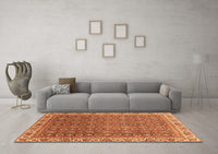 Machine Washable Abstract Orange Modern Rug, wshabs3097org