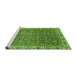 Sideview of Machine Washable Abstract Green Modern Area Rugs, wshabs3097grn