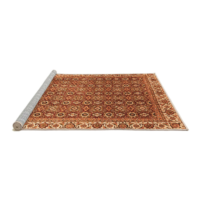 Sideview of Machine Washable Abstract Orange Modern Area Rugs, wshabs3097org