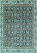 Machine Washable Abstract Light Blue Modern Rug, wshabs3097lblu