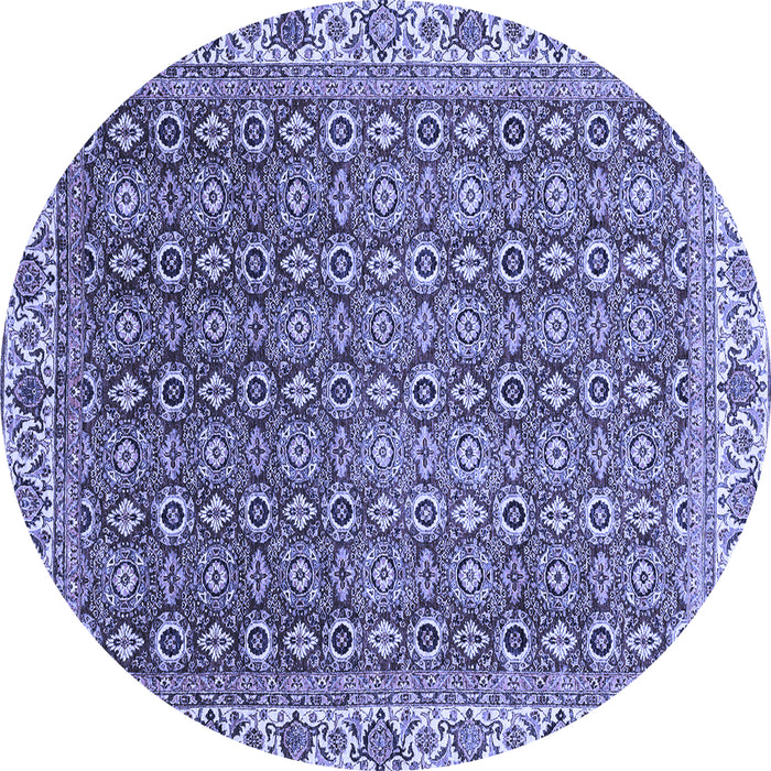 Round Machine Washable Abstract Blue Modern Rug, wshabs3097blu