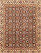 Machine Washable Abstract Dark Sienna Brown Rug, wshabs3097