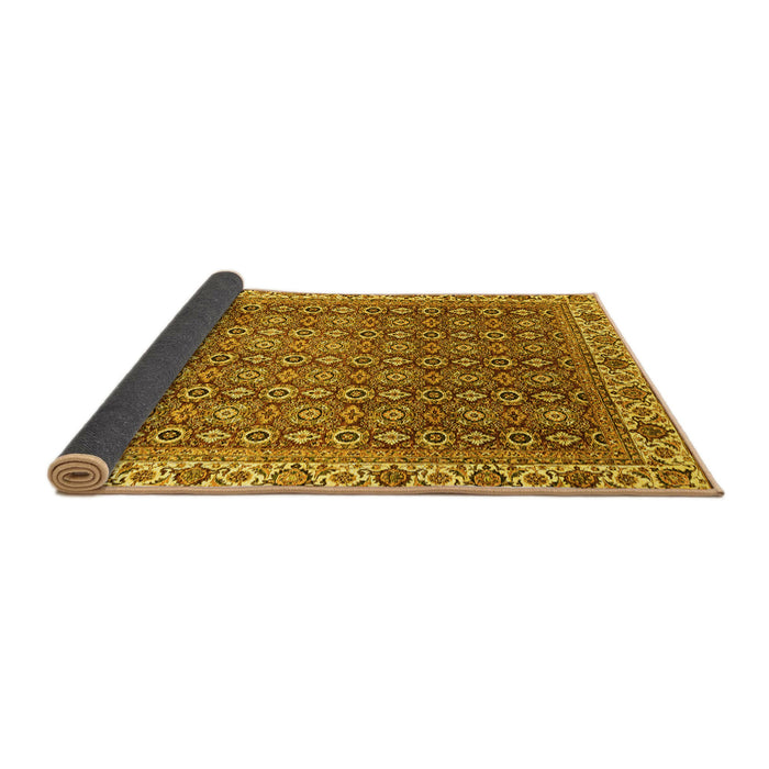 Sideview of Abstract Yellow Modern Rug, abs3097yw