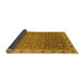 Sideview of Abstract Yellow Modern Rug, abs3097yw