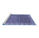 Sideview of Machine Washable Abstract Blue Modern Rug, wshabs3097blu