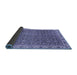 Sideview of Abstract Blue Modern Rug, abs3097blu