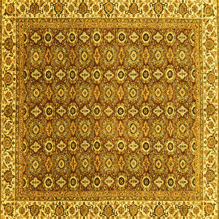 Square Abstract Yellow Modern Rug, abs3097yw
