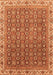 Abstract Orange Modern Rug, abs3097org