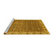 Sideview of Machine Washable Abstract Yellow Modern Rug, wshabs3097yw