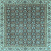 Square Machine Washable Abstract Light Blue Modern Rug, wshabs3097lblu