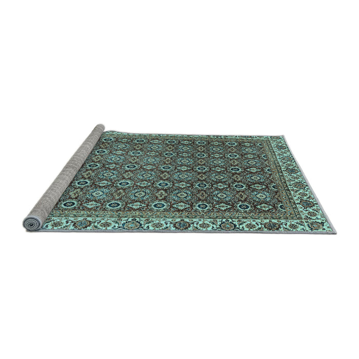Sideview of Machine Washable Abstract Light Blue Modern Rug, wshabs3097lblu