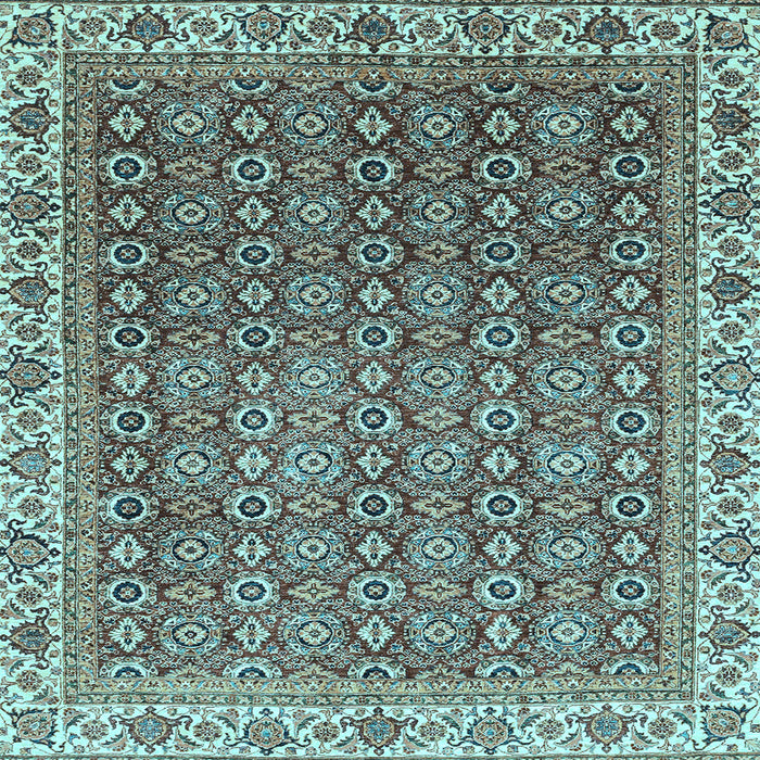 Square Abstract Light Blue Modern Rug, abs3097lblu