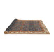 Sideview of Abstract Brown Oriental Rug, abs3098