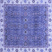 Square Oriental Blue Traditional Rug, abs3098blu