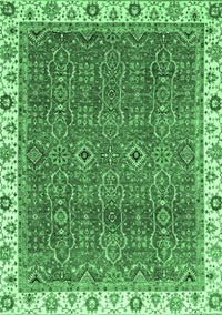 Oriental Emerald Green Traditional Rug, abs3098emgrn