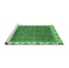 Sideview of Machine Washable Oriental Emerald Green Traditional Area Rugs, wshabs3098emgrn