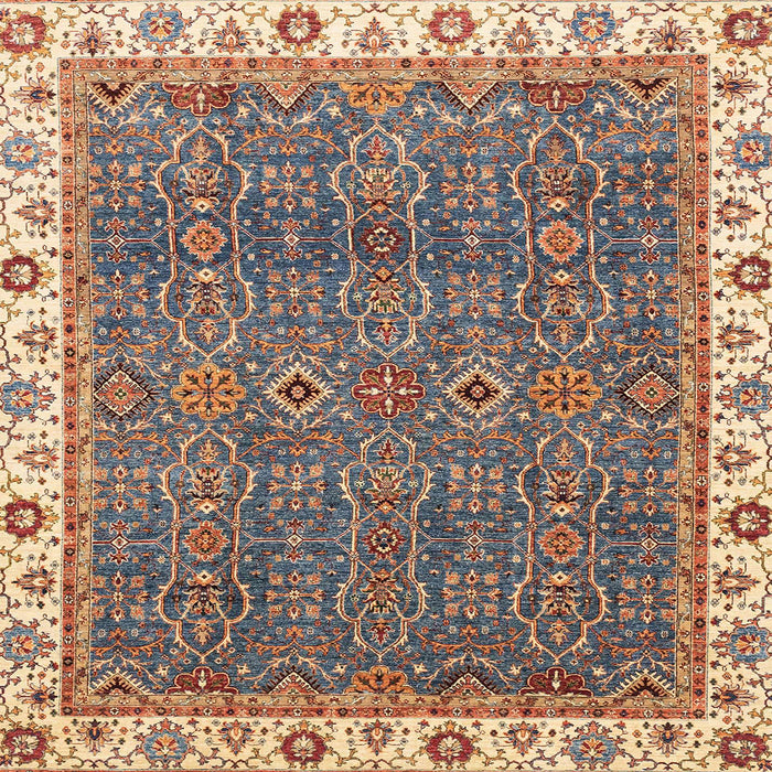 Square Machine Washable Abstract Brown Sugar Brown Rug, wshabs3098