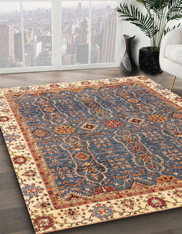 Machine Washable Abstract Brown Sugar Brown Rug in a Family Room, wshabs3098