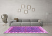 Machine Washable Oriental Purple Traditional Area Rugs in a Living Room, wshabs3098pur