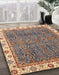 Abstract Brown Oriental Rug in Family Room, abs3098