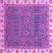 Square Oriental Purple Traditional Rug, abs3098pur