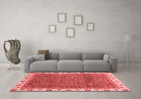 Machine Washable Oriental Red Traditional Rug, wshabs3098red