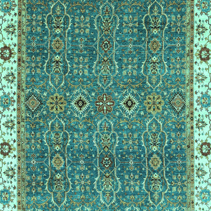 Machine Washable Oriental Turquoise Traditional Area Rugs, wshabs3098turq