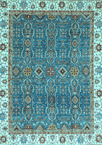 Oriental Light Blue Traditional Rug, abs3098lblu