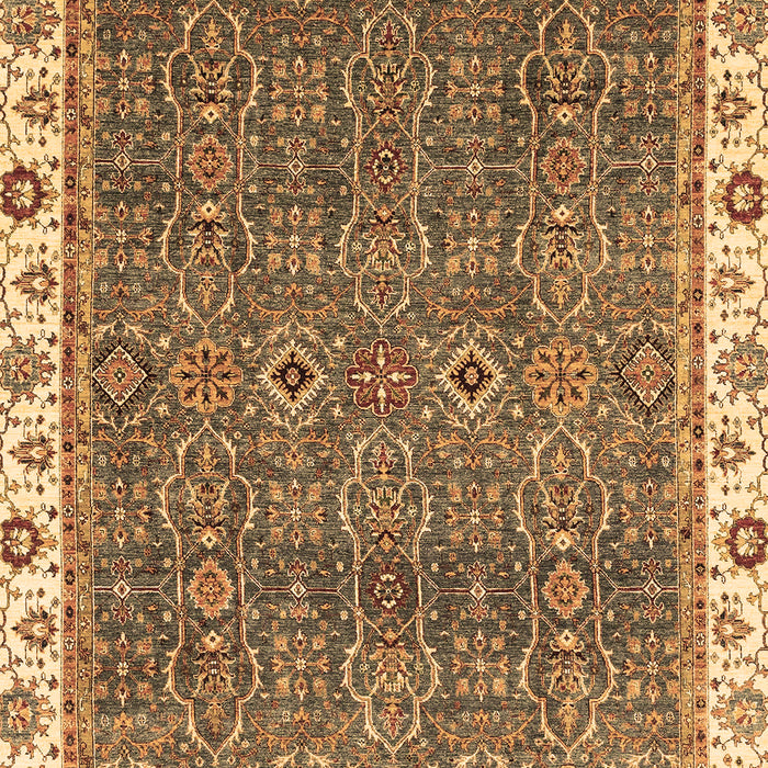 Machine Washable Oriental Brown Traditional Rug, wshabs3098brn