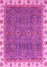 Machine Washable Oriental Pink Traditional Rug, wshabs3098pnk