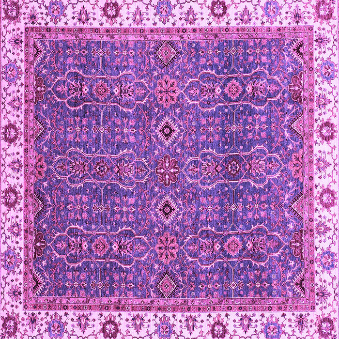 Square Machine Washable Oriental Purple Traditional Area Rugs, wshabs3098pur