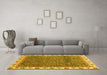 Machine Washable Oriental Yellow Traditional Rug in a Living Room, wshabs3098yw