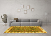 Machine Washable Oriental Yellow Traditional Rug, wshabs3098yw