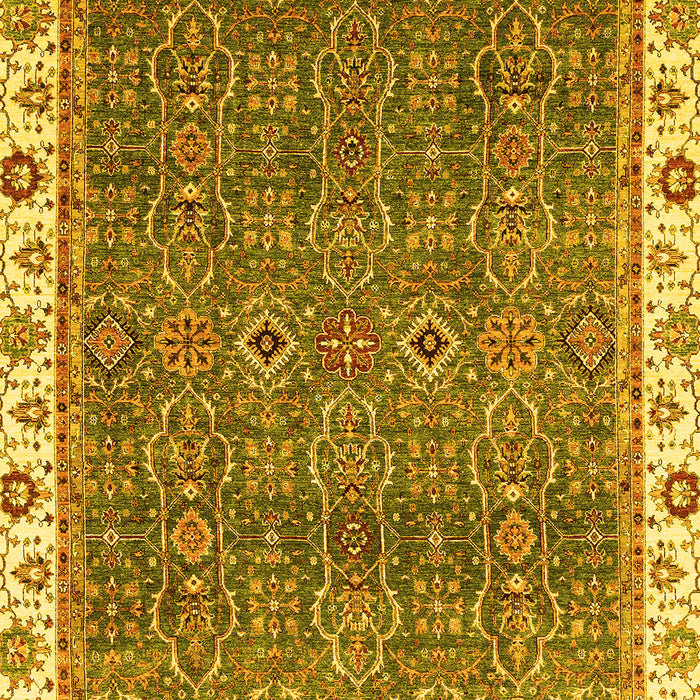 Machine Washable Oriental Yellow Traditional Rug, wshabs3098yw
