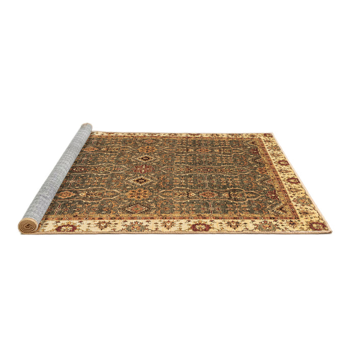 Sideview of Machine Washable Oriental Brown Traditional Rug, wshabs3098brn