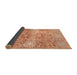 Sideview of Abstract Orange Red Modern Rug, abs3099