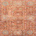 Square Abstract Orange Red Modern Rug, abs3099