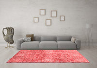 Machine Washable Abstract Red Modern Rug, wshabs3099red