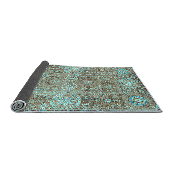 Sideview of Abstract Light Blue Modern Rug, abs3099lblu