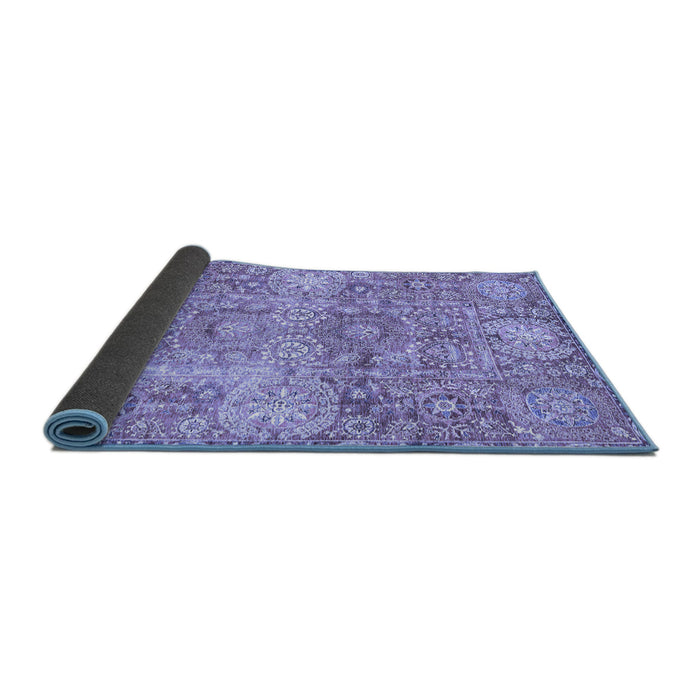 Sideview of Abstract Blue Modern Rug, abs3099blu