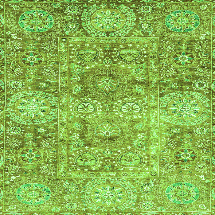 Square Machine Washable Abstract Green Modern Area Rugs, wshabs3099grn