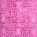 Square Abstract Pink Modern Rug, abs3099pnk