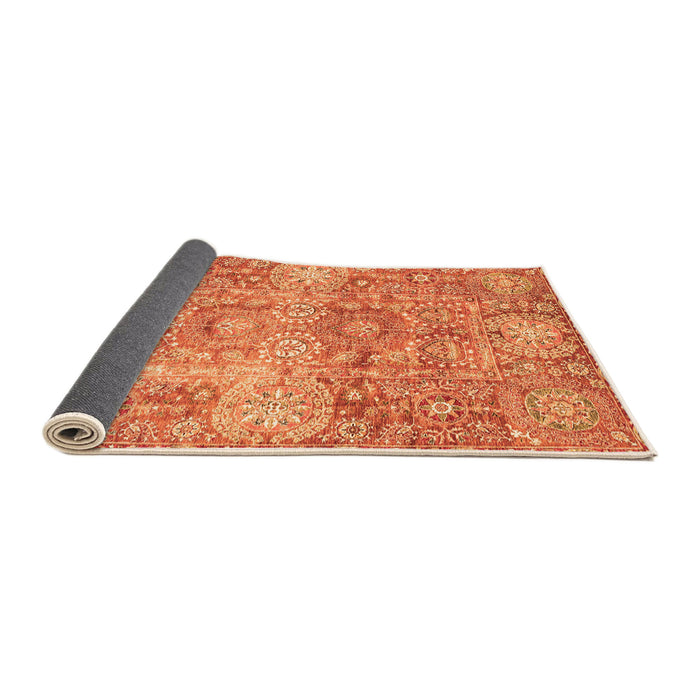Sideview of Abstract Orange Modern Rug, abs3099org