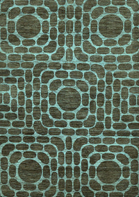 Abstract Light Blue Modern Rug, abs309lblu