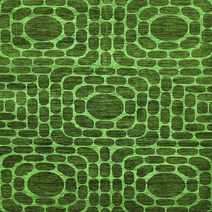 Square Abstract Green Modern Rug, abs309grn