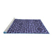 Sideview of Machine Washable Abstract Blue Modern Rug, wshabs309blu