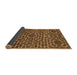 Sideview of Abstract Brown Modern Rug, abs309brn