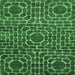 Square Abstract Emerald Green Modern Rug, abs309emgrn