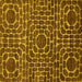 Square Abstract Yellow Modern Rug, abs309yw