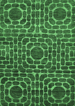 Abstract Emerald Green Modern Rug, abs309emgrn